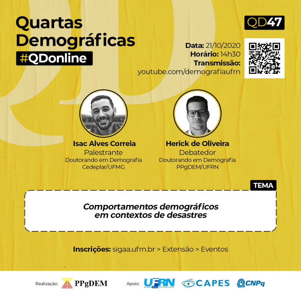 QD47 | “Comportamentos demográficos em contextos de&nbsp;desastres”